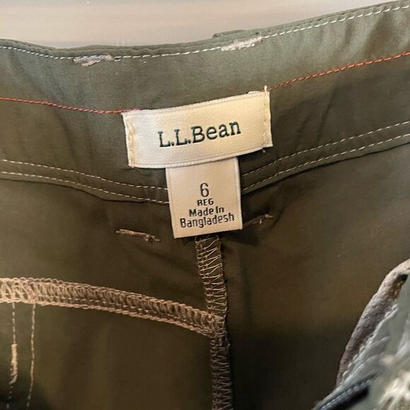 L.L. Bean Olive Army Green Trek Outdoor Hiking Pant | SZ 6R - Picture 5 of 6